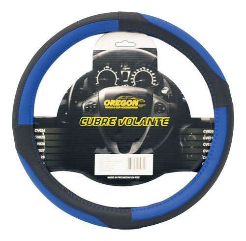 Oregon Steering Wheel Cover Black/Blue Diameter 38cm 0