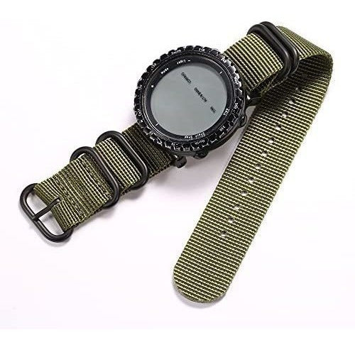 Malla Para Suunto Core All Black Military Nylon De 24mm 2