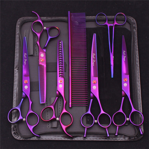 Conjunto De Beleza Purple Dragon Pet Scissors 7.0 1