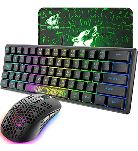 60 % De Teclado Y Mouse Para Juegos, Teclado Para Juegos Con 0