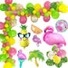 Combo Globos Decoracion Tropical Hawaiano Flamenco Cumpleaño 0