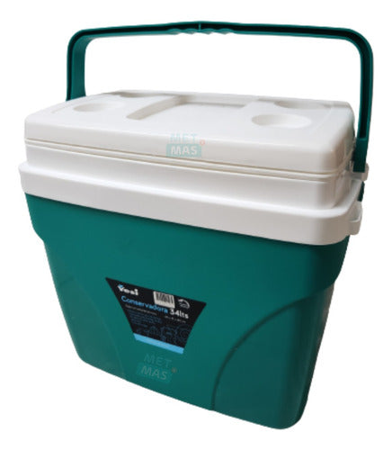 Cooler Fridge 34 Liters with 4 Coasters - Camping! 30
