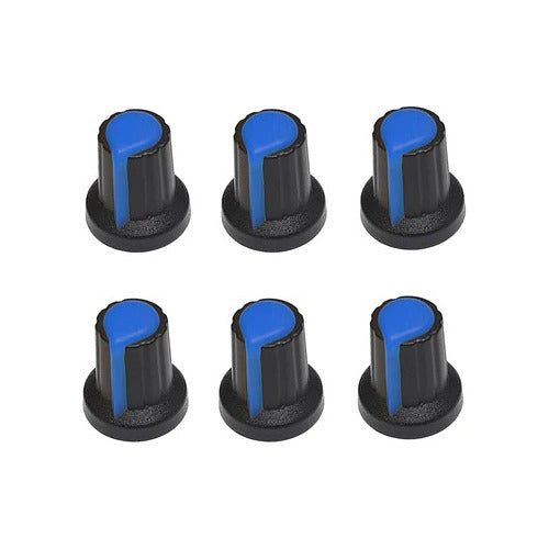 Pack of 6 Plastic Knob WH148 for 6mm Potentiometer - Assorted Colors 3