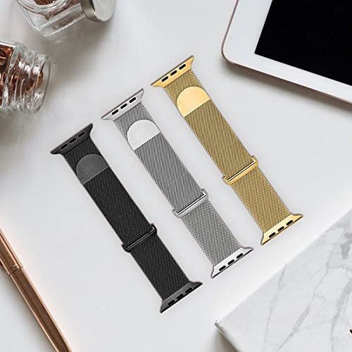 Metal Milanese Loop Band Compatible with Apple Watch 38/40/41mm - Silver 2