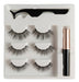 Magnetic False Eyelashes x 3 Pairs Premium Liquid Eyeliner Set by Perfucasa 16
