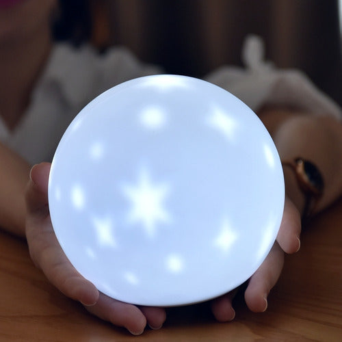 Lampara Velador Estrellas Luz De Noche Recargable Silicona 1