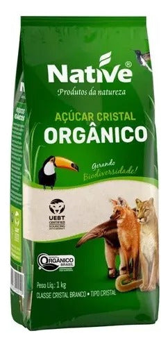 Kit C/6 Açúcar Orgânico Cristal Claro- Native 1kg 1