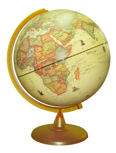 30 cm Sepia Political Globe with Plastic Base 0