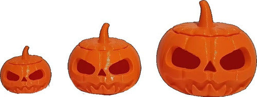 Calabaza Caramelera Halloween Chica Plastica Golosinas 3d 0