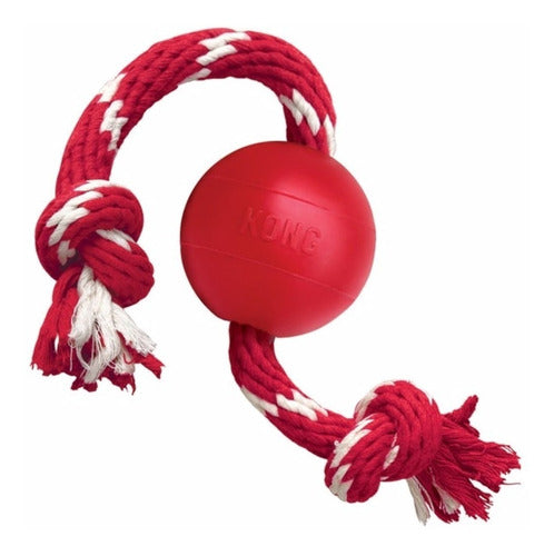 Kong Ball Classic Small With Rope - Original Product 0