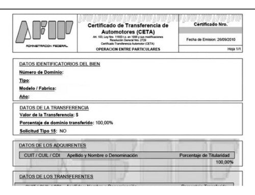 Formulario Ceta Afip 0