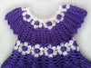 Violet Flowers Baby Dress 9-12M Crochet Knit Summer 2
