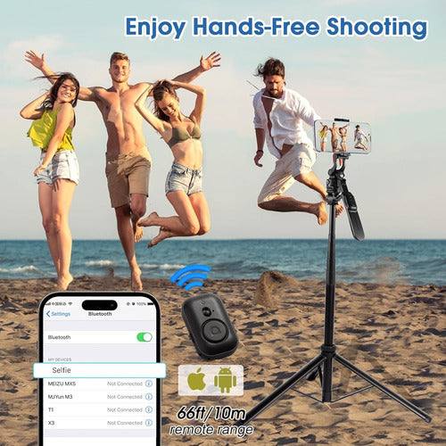 Undade Tripod Phone 80'' - Selfie Stick with Tripod & Remote 2