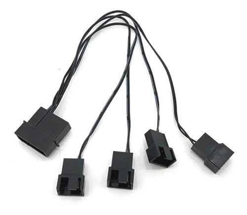 Cabo Adaptador Multi Fan Molex P/ 4 Coolers 4 Pin Frete Grat 0