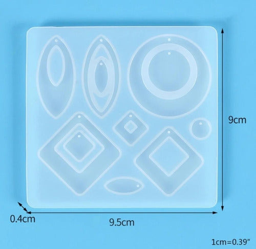 Moldes Para Brincos Silicone Resinas Colar Pingente Chaveiro 1