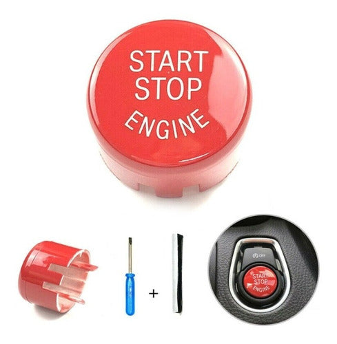 Red Start/Stop Button BMW Engine On/Off Switch Cover 4