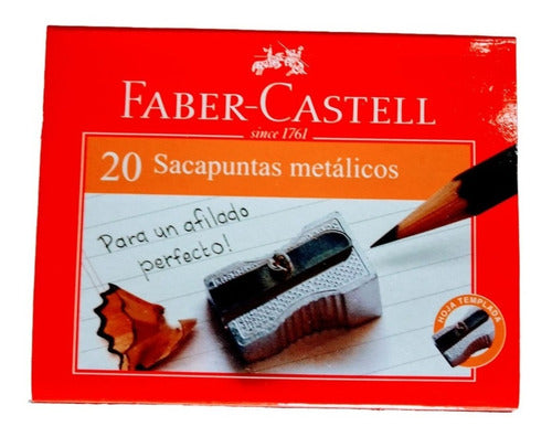 Faber Castell Metal Pencil Sharpener Box of 20 School Grade 0