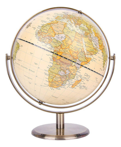 Exerz Antique Globe of 20 cm with Rotating Bronze Base 0