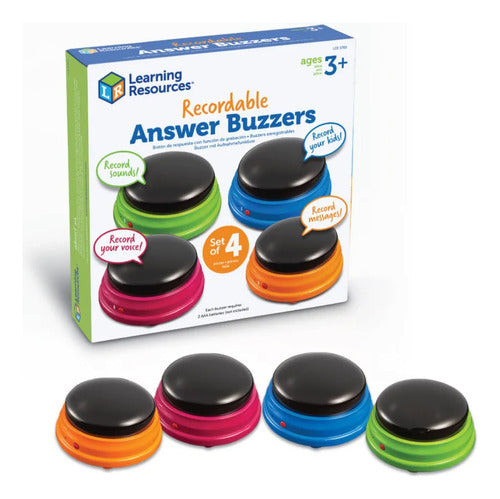 Learning Resources Responders Set of 4 Recordable Buttons 0