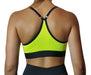 ID328 Women's Hartl Sports Top (Spinning, Aerobic, Fitness) - Black and Fluorescent Green 2