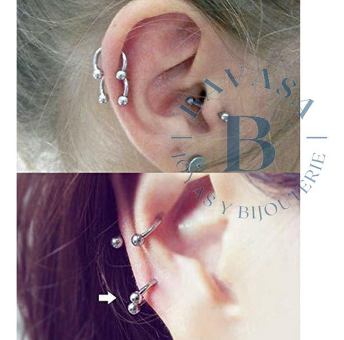 Bull Nose Piercing Surgical Steel Pair Nose Ring 7