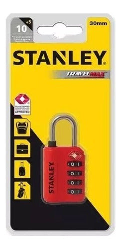 Stanley Travel Lock Set 30mm with Numerical Combination 3