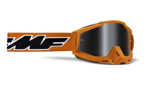 FMF Powerbomb Mirrored Rocket Orange MX Moto Goggles 1