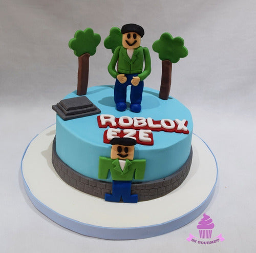 Torta Roblox - Juego - Torta Tematica Mesa Dulce Personaliza 0