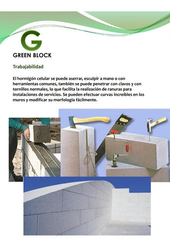 Ladrillo De Hormigon Celular Green Block No Brimax 15x25x50 7