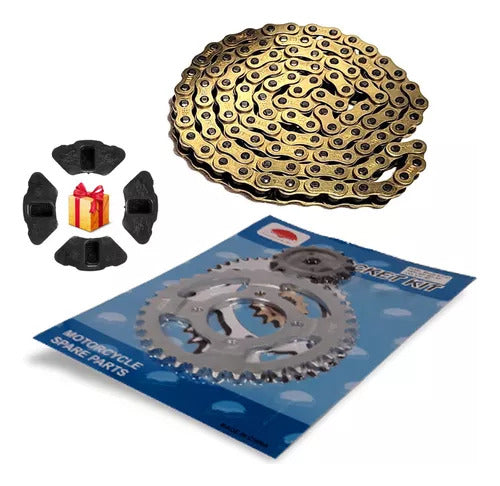 Osaka Mahli Golden Chain Kit Zanella ZB 110 R + Hub Gaskets 0