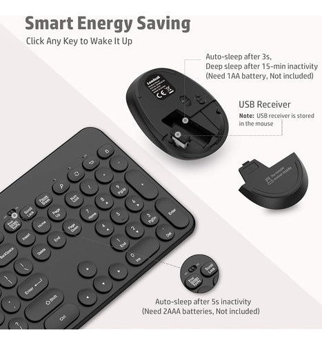 Leadsail Wireless Keyboard and Mouse Combo 2