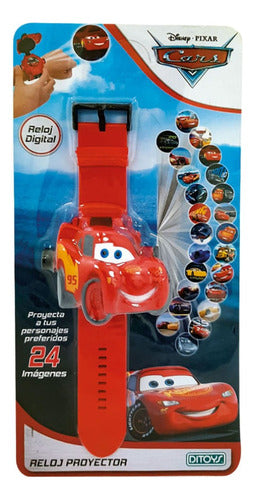 Reloj Digital Infantil Cars Con Proyector De Imágenes Tts 0