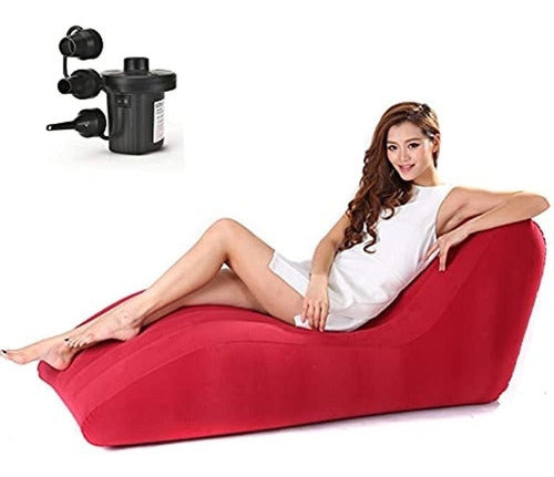 Unhg Inflatable Lounger with Domestic Air Pump, Sofa Lounger 0