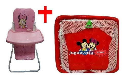 Foldable Baby High Chair + Foldable Playpen Combo 7