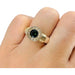 AP 126 Greek Key Medium Ring with 7mm Cubic Stone 17