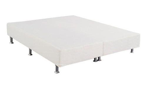 Cama Box Base Queen Light Tecido White (158x198x24) - Ortob 0