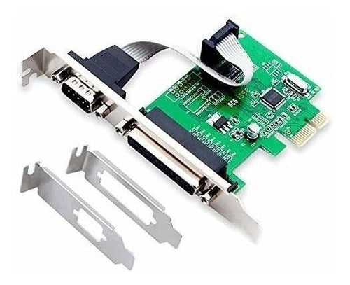 Eliater Pcie Expansion Card Parallel PCI Express to Printer with LPT RS232 COM Adapter 0