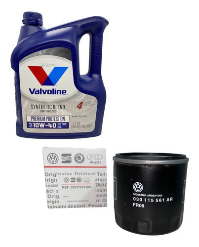 Valvoline Oil and Filter Service Kit for Fox Tcross Polo Saveiro Original 0