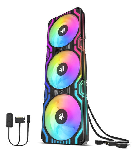 Ventilador Gamers 360mm Matriz 58 Leds Rgb Integrado Carcasa 0