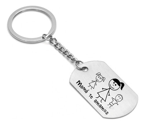 Custom Engraved Kids Drawing Keychain 2