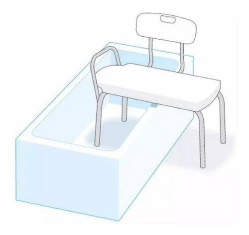 Aluminum Transfer Shower Chair with Backrest 0