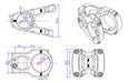 MCR MTB Bicycle Stem CNC 31.8mm x 32.5mm Machined 6