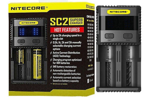 Nitecore Sc2 3a 18650 Rcr123a Aa Aaa 14500 16340 Batería Car 0