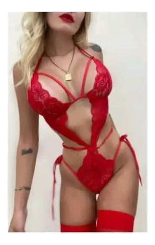Sexy Lace Trikini Body - Women's Erotic Lingerie 6