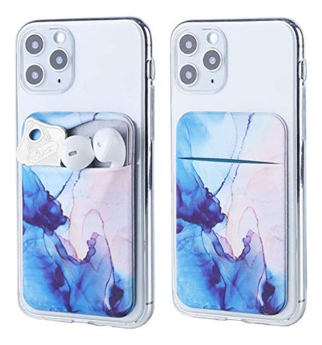 2pack De Bolsillo Adhesivo Para Teléfono, Funda Para Teléfon 0