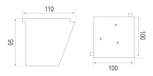 Pata De Aluminio Modelo Cerrada Para Sillón Mueble Mesa 3