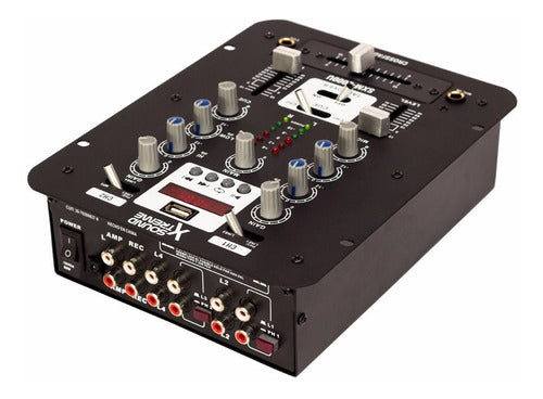 Mixer Adaptador De Audio Ent/ Usb Phono Mic Y Aux 0