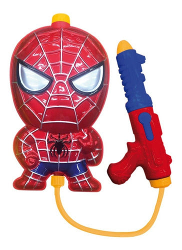 Ditoys Water Backpack with Gun 2D Spiderman Frozen Captain America 0