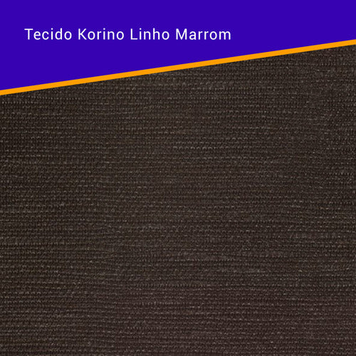 Base Box Com Baú Solteiro 88x188x42 Cm Courino Linho Marrom 6