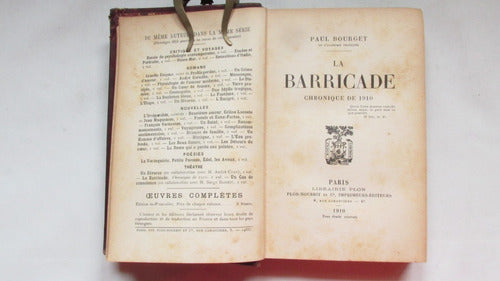 La Barricada, Paul Bourget, En Frances, 1910 2